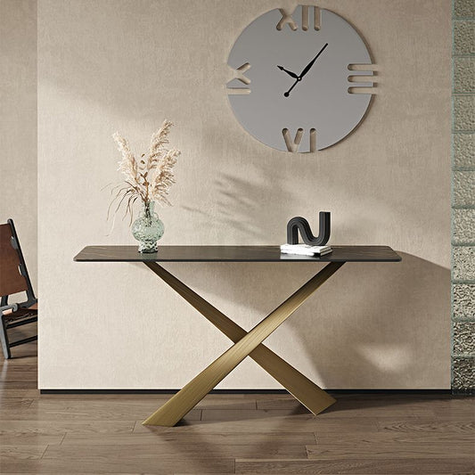16 inch Wide Modern Console Table Rectangle Stone Sofa Console Table Clearhalo 'Console Tables' 'console_tables' 'Entry & Mudroom Furniture' 'furn' 'furn_console_tables' 'Furniture' 1200x1200_324d7cbd-7c98-4f46-8bc1-262caa871e93
