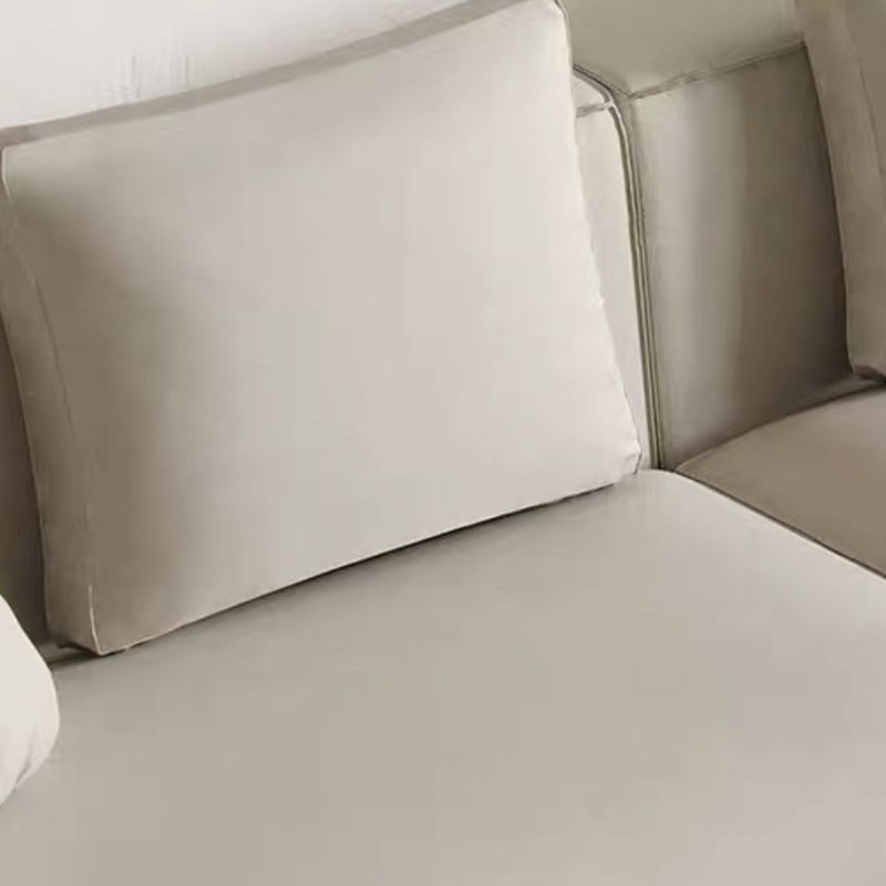 Sofá de cuero sinté de faux contemporáneo Sala de estar Sala Sofá de brazos cuadrados Sofá