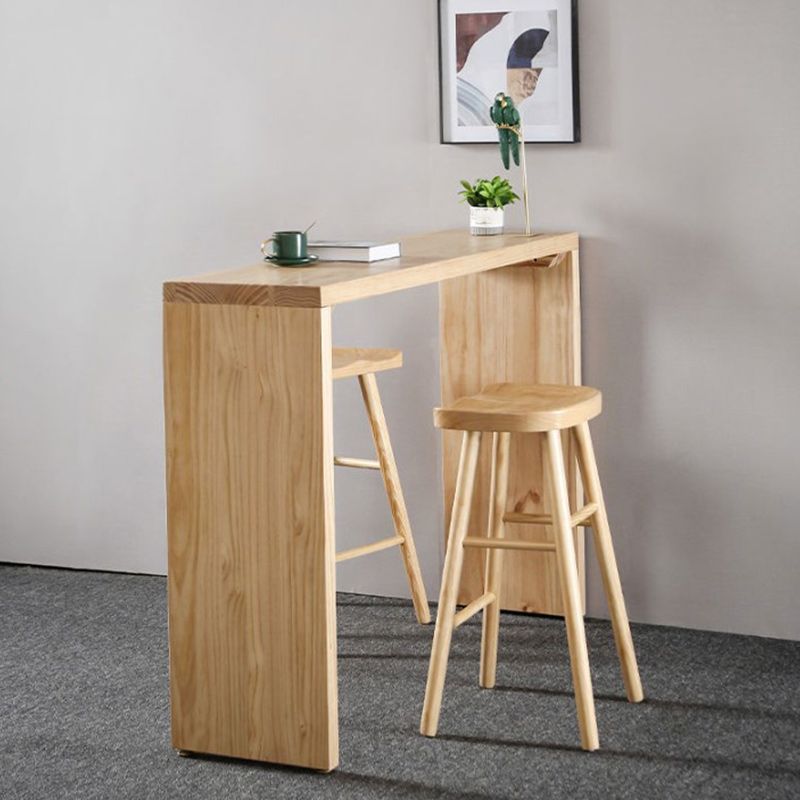 Rectangle Pine Wood Counter Table Contemporary Bar Table for Dining Room Clearhalo 'Bar Furniture' 'Bar Tables' 'bar_tables' 'furn' 'furn_bar_tables' 'Furniture' 'Kitchen & Dining Furniture' 1200x1200_324ee940-8b5b-4a7e-b653-a4e42bc17a06
