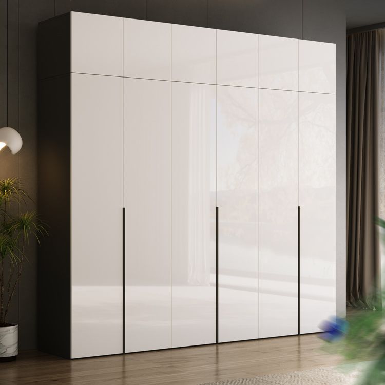 Engineered Wood Wardrobe Closet Contemporary Hinged Wardrobe Armoire Clearhalo 'Armoires & Wardrobes' 'armoires_wardrobes' 'Bedroom Furniture' 'furn' 'furn_armoires_wardrobes' 'Furniture' 1200x1200_32505ec6-b47c-4c2d-b237-425d647ab024