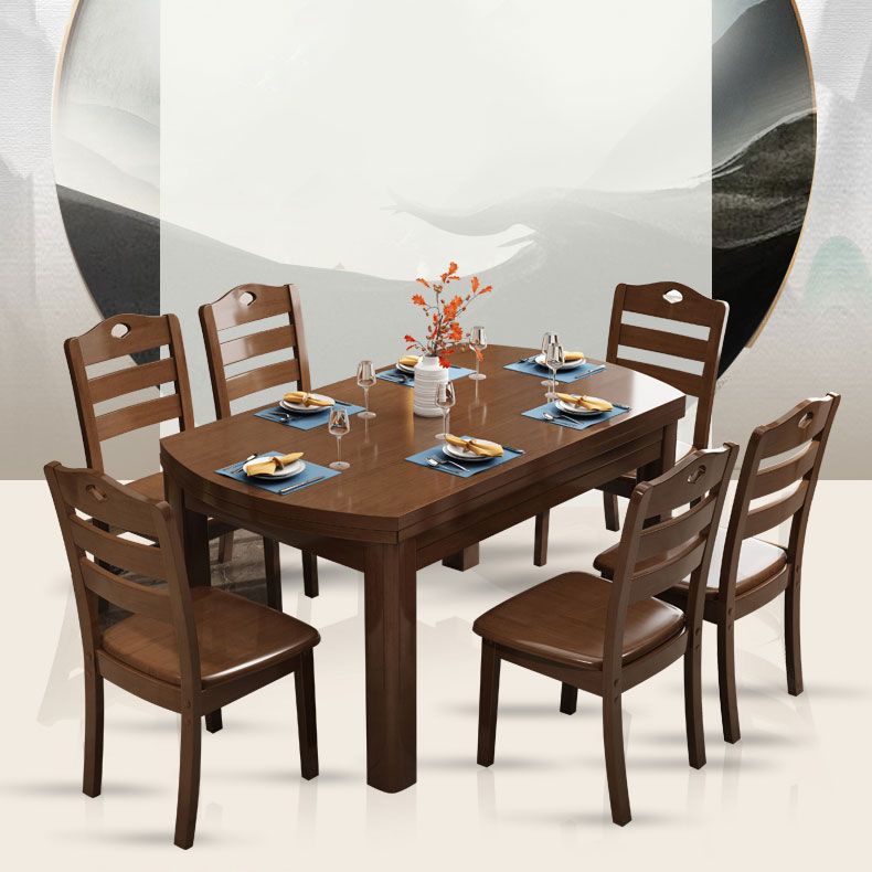 54.3''L Modern Solid Wood Table Round Extendable Dining Table with 4 Legs Base Clearhalo ' dining_table' 'Dining Tables & Seating' 'Dining Tables' 'furn' 'furn_dining_table' 'Furniture' 'furniture_dining_table' 'Kitchen & Dining Furniture' 'kitchen&dining_furn' 'kitchen' 'kitchen_dining_table' 1200x1200_325155cb-d5fe-495a-bf74-ebf7550ba4ce