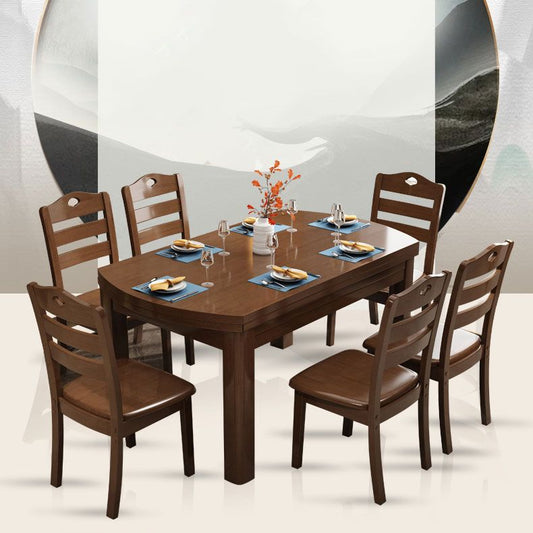 54.3''L Modern Solid Wood Table Round Extendable Dining Table with 4 Legs Base Clearhalo ' dining_table' 'Dining Tables & Seating' 'Dining Tables' 'furn' 'furn_dining_table' 'Furniture' 'furniture_dining_table' 'Kitchen & Dining Furniture' 'kitchen&dining_furn' 'kitchen' 'kitchen_dining_table' 1200x1200_325155cb-d5fe-495a-bf74-ebf7550ba4ce