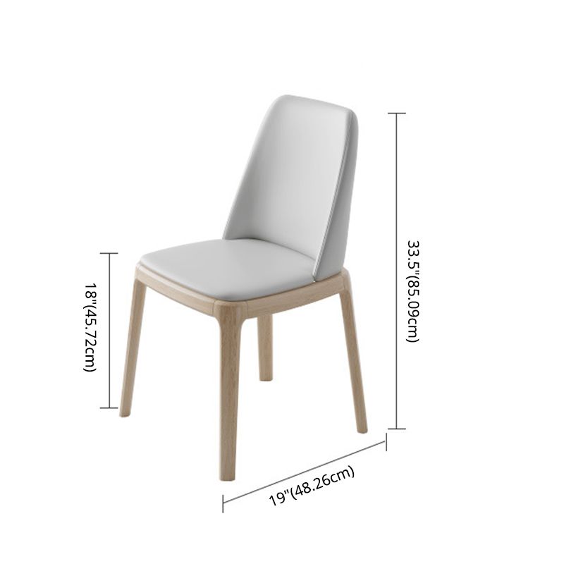 Contemporary Dining Table Set with Solid Wood Table and PU Leather Chairs Clearhalo 'Dining Room Sets' 'Dining Tables & Seating' 'dining_room_set' 'furn' 'furn_dining_room_set' 'Furniture' 'furniture_dining_room_set' 'Kitchen & Dining Furniture' 'kitchen&dining_furn' 'kitchen' 1200x1200_3251d4e1-c0ef-4490-bc1c-c35bb26aa841