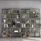 Natural Metal Etagere Shelf Bookcase Shelves Included Open Bookshelf for Study Room