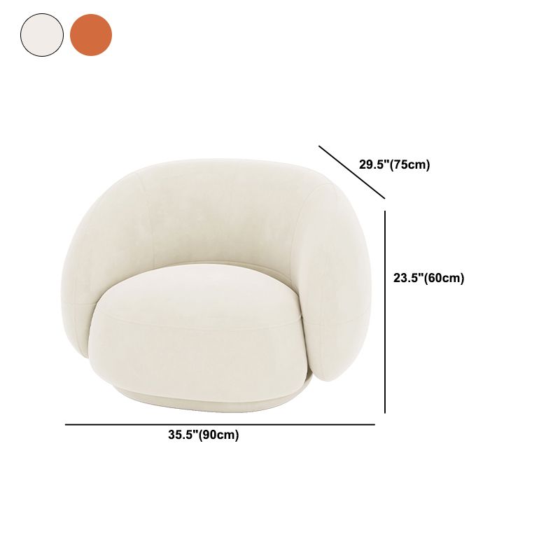 Sofá de brazo de pendiente de terciopelo contemporáneo de 23.62 "para sala de estar para sala de estar