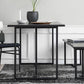Industrial Solid Wood Dining Table Iron Double Pedestal Dining Table in Black Clearhalo 'Dining Tables & Seating' 'Dining Tables' 'dining_table' 'furn' 'furn_dining_table' 'Furniture' 'Kitchen & Dining Furniture' 1200x1200_325373bf-c7b3-4389-aaee-16ec62ed3764