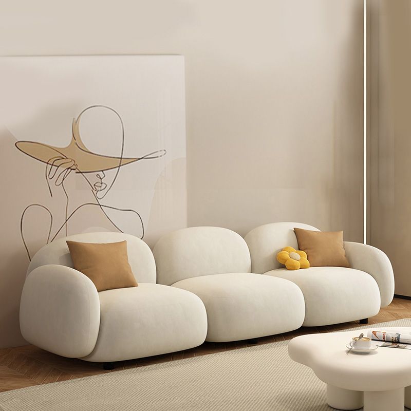 Appartement de salon du bras carré de style moderne Souins en blanc