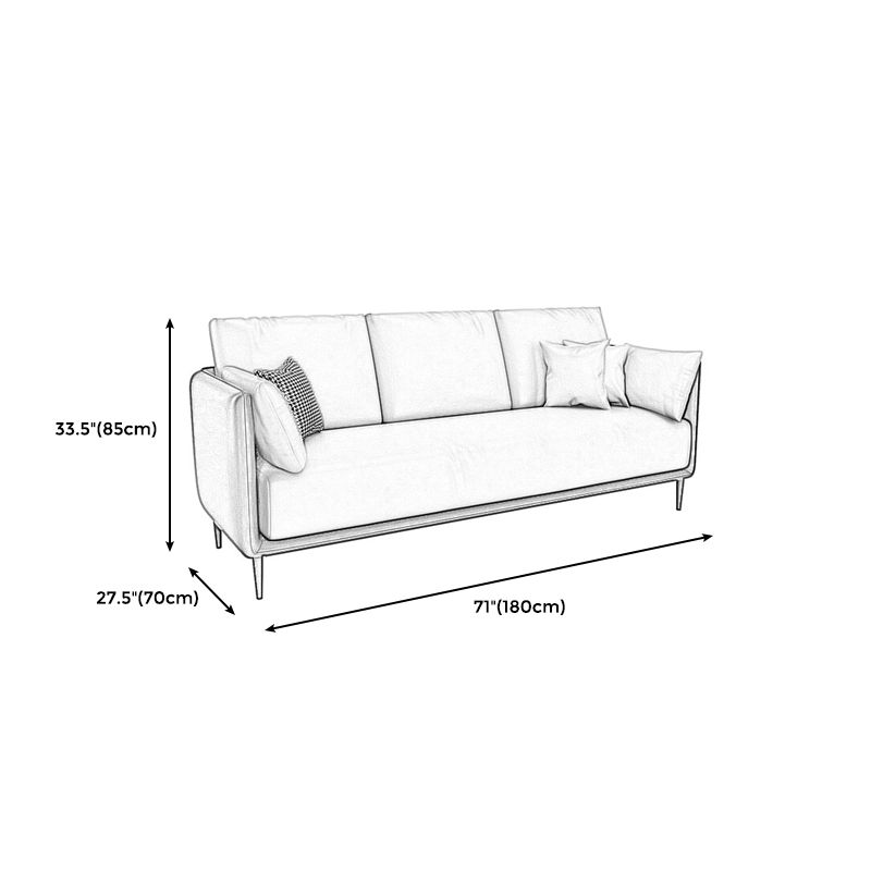 27.55" W Genuine Leather Modern Square Arm Sofa for Restaurant Clearhalo 'furn' 'furn_sofas' 'Furniture' 'furniture_sofas' 'kitchen' 'kitchen_sofas' 'Living Room Furniture' 'Sofa' 'sofas' 1200x1200_3253d5f8-2ae0-4d1f-8ffe-ac58cda7f584