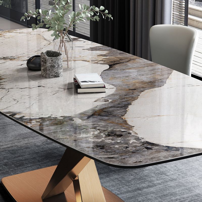 Nordic 1/2/5/6/7 Pieces Dining Set Sintered Stone Top Dining Table with Leather Chairs Clearhalo 'Dining Room Sets' 'Dining Tables & Seating' 'dining_room_set' 'furn' 'furn_dining_room_set' 'Furniture' 'furniture_dining_room_set' 'Kitchen & Dining Furniture' 1200x1200_32542a57-0334-4ce9-a083-22bfbb4ad5ed