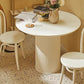Simplicité Table de restaurant rond Table à manger en pierre blanche pour le salon