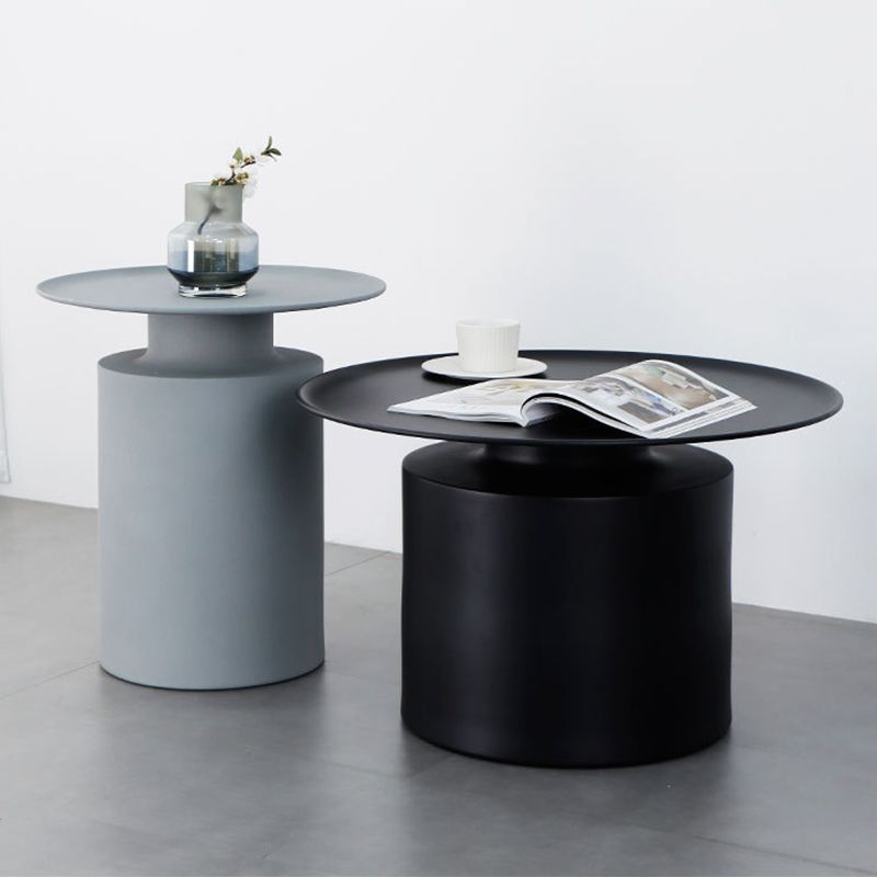 Metal Pedestal End Table Round Solid Color Side End Table for Living Room Clearhalo 'Coffee & Accent Tables' 'End & Side Tables' 'end_side_table' 'end_side_tables' 'furn' 'furn_end_side_tables' 'Furniture' 'furniture_end_side_table' 'Living Room Furniture' 1200x1200_32560523-161a-42d9-b383-05690a7d673d