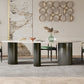 Metal Traditional Luxury Oval Indoor Table Marble Top Table with 3 Legs Clearhalo 'Dining Tables & Seating' 'Dining Tables' 'dining_table' 'furn' 'furn_dining_table' 'Furniture' 'furniture_dining_table' 'Kitchen & Dining Furniture' 'kitchen' 'kitchen_dining_table' 1200x1200_32574f1f-fbbd-476c-b4c3-49d9dd610db5