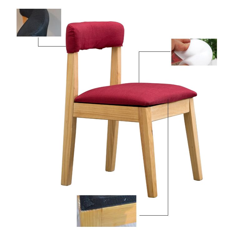 Country Style Home Side Chair Open Back Wood Upholstered Dining Room Chair Clearhalo ' kitchen&dining_furn' 'Dining Chairs' 'Dining Tables & Seating' 'dining_chair' 'furn' 'furn_dining_chair' 'Furniture' 'furniture_dining_chair' 'Kitchen & Dining Furniture' 'kitchen' 1200x1200_325769a9-5b80-48f6-870f-d19599f1eb55