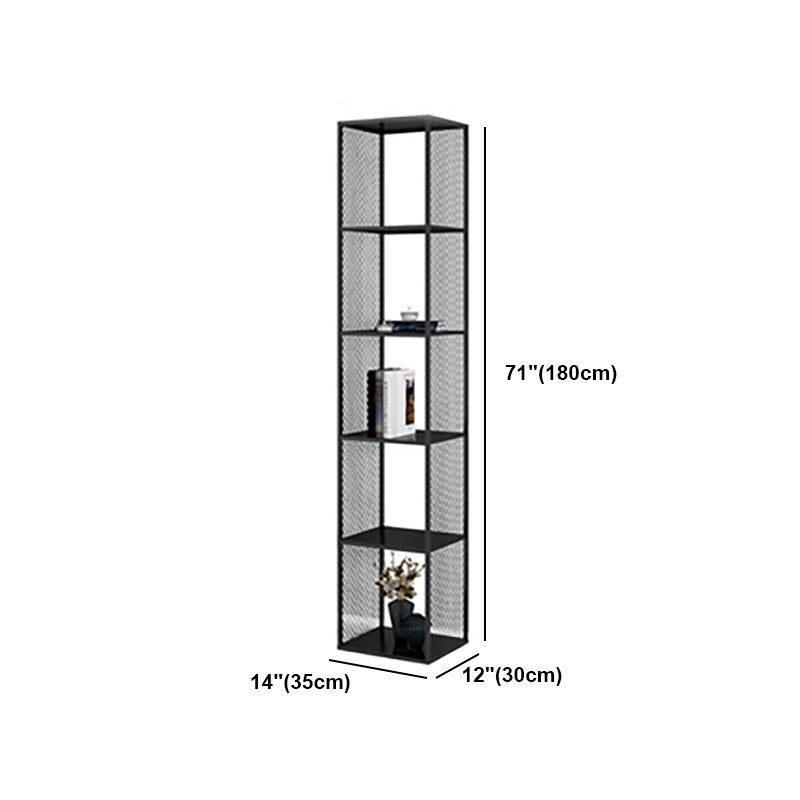 Industrial Metal Bookshelf Iron Open Back Bookcase for Office Clearhalo 'Bookcases' 'furn' 'furn_bookcases' 'Furniture' 'furniture_bookcases' 'Office Furniture' 1200x1200_3258a572-8565-43ba-b945-5c9a08707552