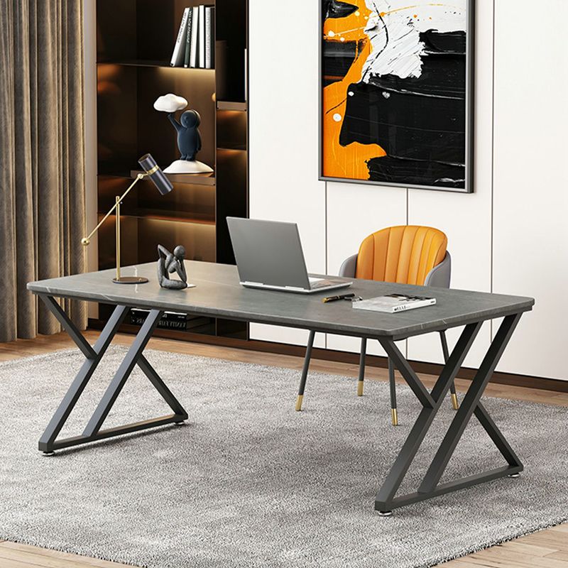 Bureau de jeu contemporain Finition antique Bureau d'ordinateur rectangulaire