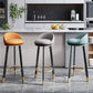 Glam Metal Barstool Faux Leather Footrest Stool in Matte Finsih for Indoor Clearhalo 'Bar Furniture' 'Bar Stools' 'bar_stools' 'furn' 'furn_bar_stools' 'Furniture' 'Kitchen & Dining Furniture' 1200x1200_325b9a0c-8962-49c3-8c19-d8f175bb6fa6