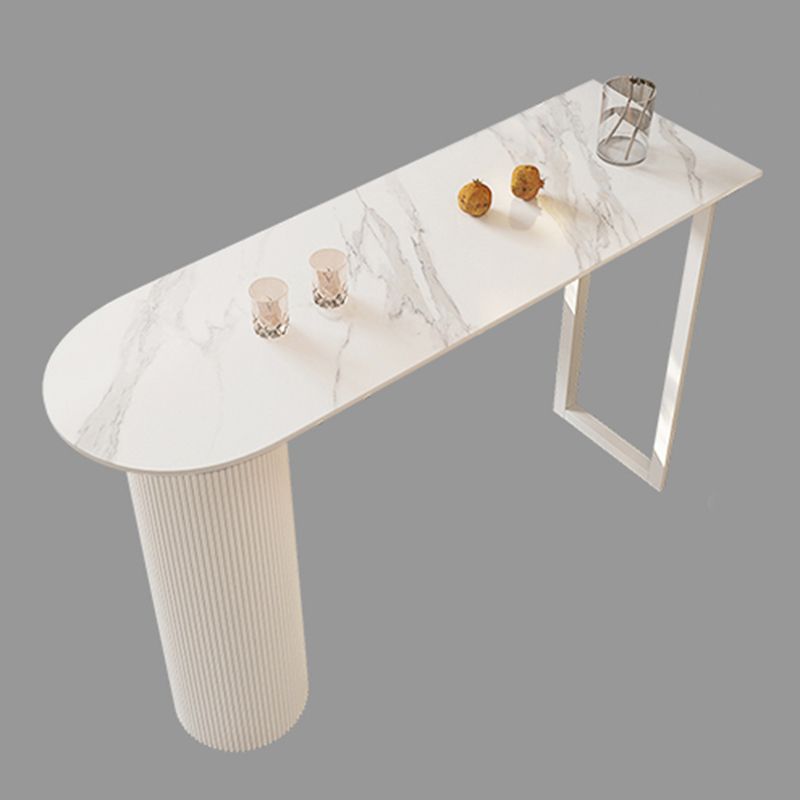 Modern Sintered Stone Bistro Bar Table Double Pedestal Bar Table Clearhalo 'Bar Furniture' 'Bar Tables' 'bar_tables' 'furn' 'furn_bar_tables' 'Furniture' 'Kitchen & Dining Furniture' 1200x1200_325ceeb5-1fae-4e92-8c5d-dd51aa3282bf
