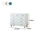 16 "D White / Green Rangement Coffre Artificial Wood Storage Chéteur Chéteur avec tiroirs