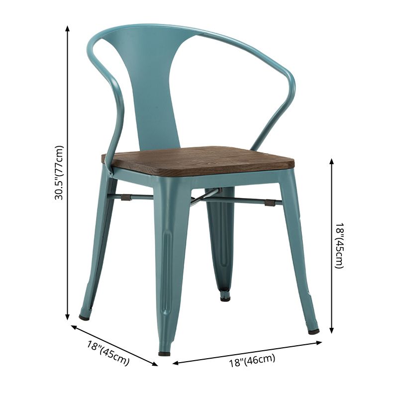 Slat Back Dining Arm Chair with Metal Legs Industrial Dining Armchairs for Coffee Bar Clearhalo ' kitchen&dining_furn' 'Dining Chairs' 'Dining Tables & Seating' 'dining_chair' 'furn' 'furn_dining_chair' 'Furniture' 'furniture_dining_chair' 'Kitchen & Dining Furniture' 'kitchen' 1200x1200_32615bb9-275e-479f-b9ff-ed7813f9f1f7