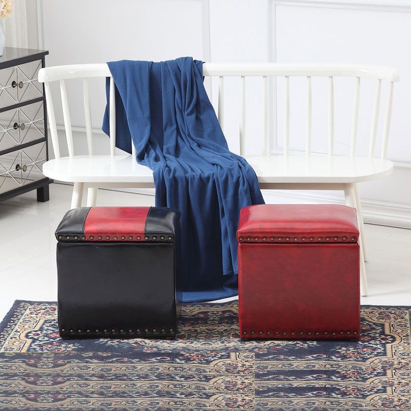 Modern Black Ottoman Leather Rectangle Ottoman for Living Room Clearhalo 'furn' 'furn_ottomans_poufs' 'Furniture' 'Living Room Furniture' 'Ottomans & Poufs' 'ottomans_poufs' 1200x1200_3261d7ea-af6e-4819-b8d7-9aa26ed30cd1