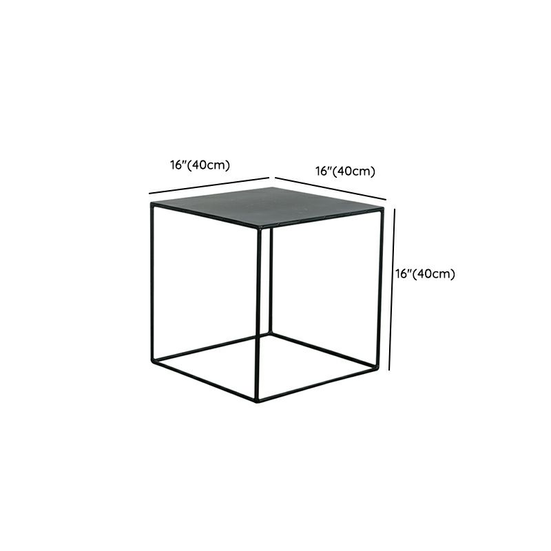 Mesa de metal de la mesa de esquina negra de mediados del siglo