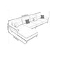 Modern Pillow Top Arm Sectional 35.43"High Cushion Back Sofa and Chaise Clearhalo 'furn' 'furn_sectionals' 'Furniture' 'furniture_sectionals' 'Living Room Furniture' 'Sectionals' 1200x1200_32637227-29de-4a2a-b26d-7e42c25eb49e