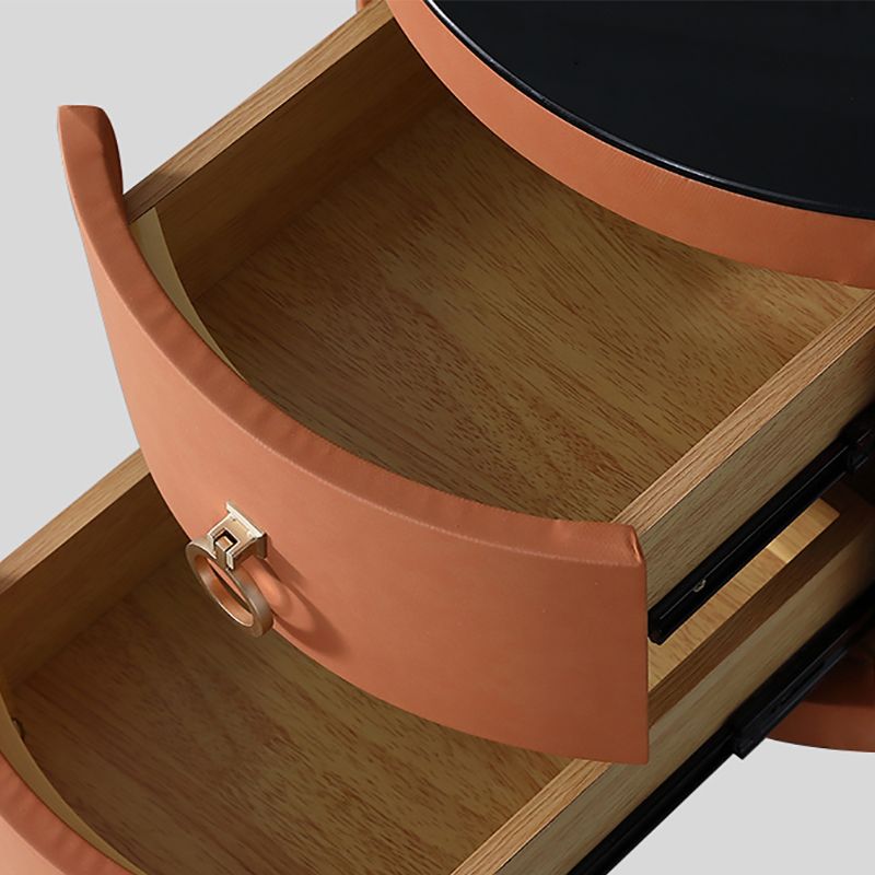 Hedendaags accenttafel nachtkastje glas nachtkastje met 3 laden