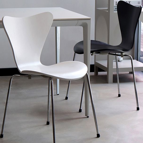 Solid Wood Armless Dining Chairs Contemporary Side Chair Set