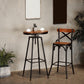 Industrial Round Bar Table Set 1/2 Pieces Solid Wood Bar Table Set for Indoor