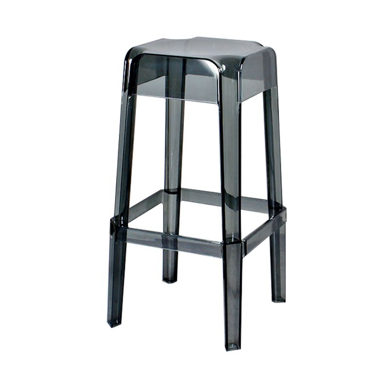 Nordic Plastic Stackable Barstool Simple Indoor Tall Stool with Square Seat Clearhalo 'Bar Furniture' 'Bar Stools' 'bar_stools' 'furn' 'furn_bar_stools' 'furniture_bar_stools' 'Kitchen & Dining Furniture' 'kitchen&dining_furn' 'kitchen' 'kitchen_furn' Furniture' 1200x1200_326c3e24-93e4-4d98-b903-87336cd02965