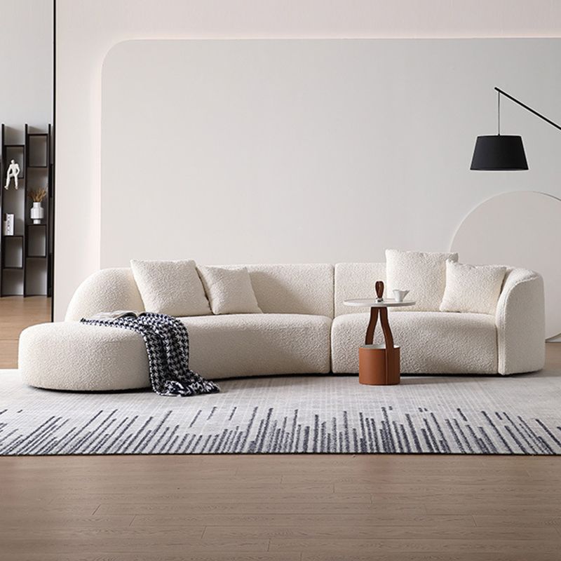 Beige Fabric Sectional Sofa Sloped Arm Sectional with Pillows Clearhalo 'furn' 'furn_sectionals' 'Furniture' 'Living Room Furniture' 'Sectionals' 1200x1200_326d359b-d38d-47e8-9765-6b03781e09f5