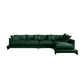 Forest Green Genuine Leather Square Arm Settee Furniture with Pillows Clearhalo 'furn' 'furn_sectionals' 'Furniture' 'furniture_sectionals' 'kitchen' 'kitchen_sectionals' 'Living Room Furniture' 'Sectionals' 1200x1200_326dd1f8-c7fb-40c7-a72a-d05dc94bc625