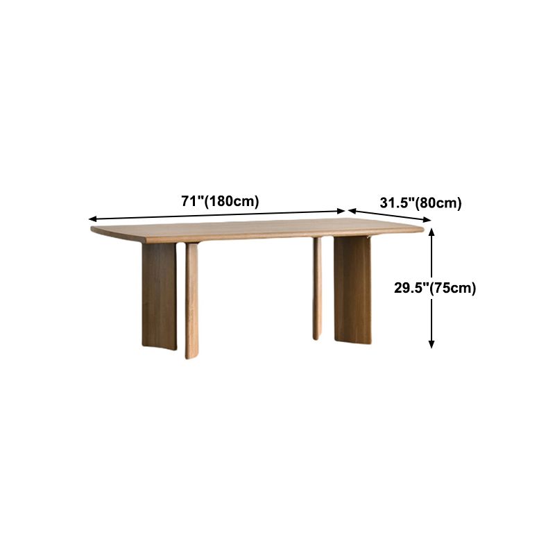 Rectangle Pine Wood Table Modern Dining Table with 4 Legs for Restaurant Clearhalo 'Dining Tables & Seating' 'Dining Tables' 'dining_table' 'furn' 'furn_dining_table' 'Furniture' 'furniture_dining_table' 'Kitchen & Dining Furniture' 'kitchen' 'kitchen_dining_table' 1200x1200_326ecfd6-5df8-4d0b-953a-b4f659ca13b3