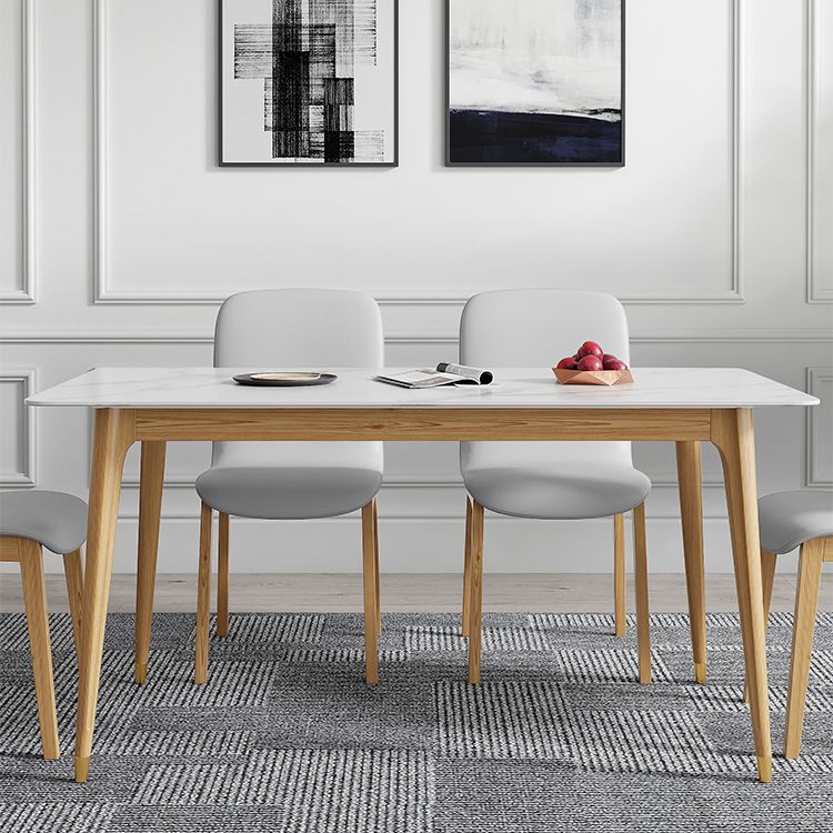 Rectangle 4 Legs Luxury Table Fixed Table with Sintered Stone