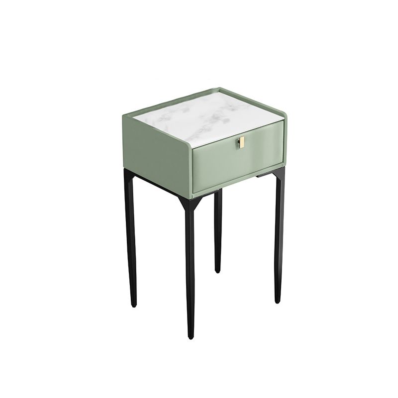 Wood/Stone Vanity Set with Stool, 1 Drawer Modern Dresser - 30.7" H Clearhalo 'Bedroom Furniture' 'furn' 'furn_makeup_vanities' 'Furniture' 'Makeup Vanities' 'makeup_vanities' 1200x1200_327220b7-8a4c-49ad-b8be-0e27ad0e48f0