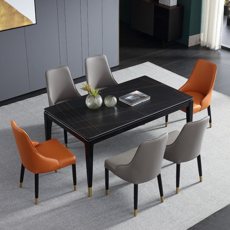 Glam Style Parsons Side Chair Leather Dining Chair for Dining Room Clearhalo 'Dining Chairs' 'Dining Tables & Seating' 'dining_chair' 'furn' 'furn_dining_chair' 'Furniture' 'Kitchen & Dining Furniture' 1200x1200_32740cb2-44f8-450d-9629-eaf06641d6e3