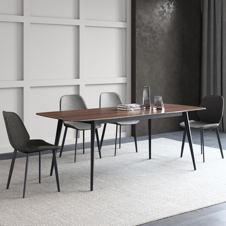 Sintered Stone Industrial Table Restaurant Rectangle Dining Table with 4 Metal Legs Clearhalo ' dining_table' 'Dining Tables & Seating' 'Dining Tables' 'furn' 'furn_dining_table' 'Furniture' 'furniture_dining_table' 'Kitchen & Dining Furniture' 'kitchen&dining_furn' 'kitchen' 'kitchen_dining_table' 1200x1200_3274d709-ff9e-4c40-b2bf-97997698ad0b