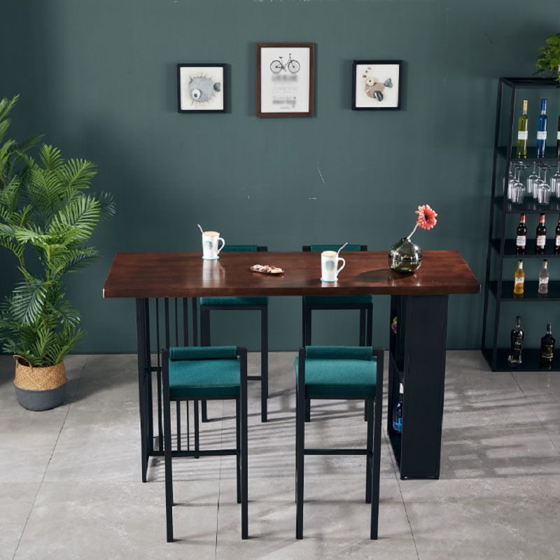 Living Room Solid Wood Bistro Table Rectangle Storage Pub Height Dining Table Clearhalo 'Bar Furniture' 'Bar Tables' 'bar_tables' 'furn' 'furn_bar_tables' 'Furniture' 'furniture_bar_tables' 'Kitchen & Dining Furniture' 1200x1200_3274db4c-1e10-4b39-8a2a-60934cb53e85