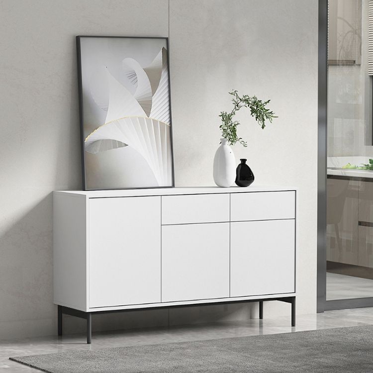 Sideboard di legno moderno moderno mobile rettangolo con cassetti e porte