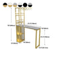 Modern Iron Bar Dining Table Stone Top Rectangle Indoor Bistro Table with Wine Rack Clearhalo 'Bar Furniture' 'Bar Tables' 'bar_tables' 'furn' 'furn_bar_tables' 'Furniture' 'furniture_bar_tables' 'Kitchen & Dining Furniture' 1200x1200_3276155a-d465-44c7-b5d3-6d0d8efb6ba0