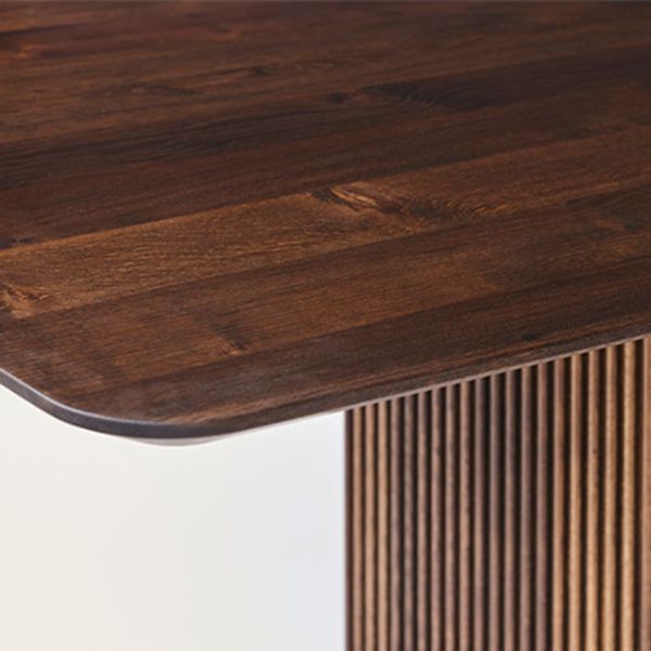 Rectangle Dining Table Modern Oak Solid Wood Double Pedestal Dining Table Clearhalo 'Dining Tables & Seating' 'Dining Tables' 'dining_table' 'furn' 'furn_dining_table' 'Furniture' 'furniture_dining_table' 'Kitchen & Dining Furniture' 1200x1200_327a2033-844e-4c2d-aead-401d4c45279e