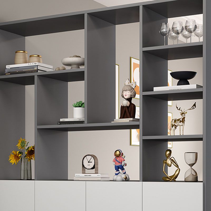 Modern Wooden 78.74" Tall Accent Cabinet with Shelves and Doors