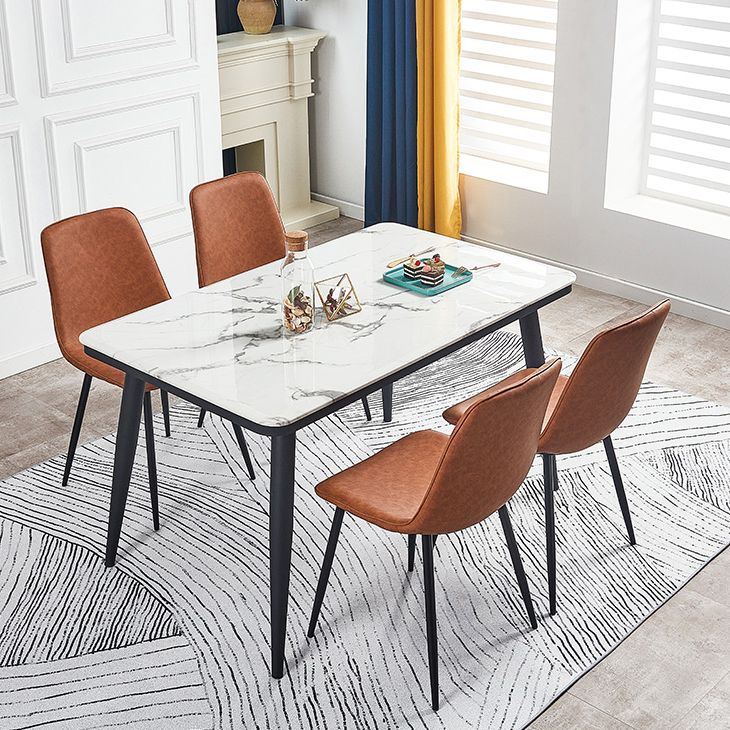 Modern Style Kitchen Chairs Dining Armless Chair with Metal Legs Clearhalo ' kitchen&dining_furn' 'Dining Chairs' 'Dining Tables & Seating' 'dining_chair' 'Furniture' 'furniture_dining_chair' 'Kitchen & Dining Furniture' 'kitchen' 1200x1200_327ad6e9-5037-4f9a-b01d-93d9f84d31c6