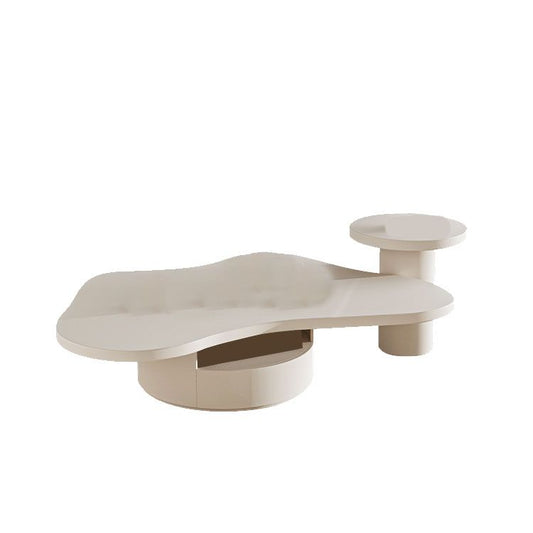 Abstract Coffee Table Wood Geometric Coffee Coffee or End Table with Drawer Clearhalo 'Coffee & Accent Tables' 'Coffee Tables' 'coffee_tables' 'furn' 'furn_coffee_tables' 'Furniture' 'Living Room Furniture' 1200x1200_327b44b8-1e64-469e-85d5-749ff69704e3