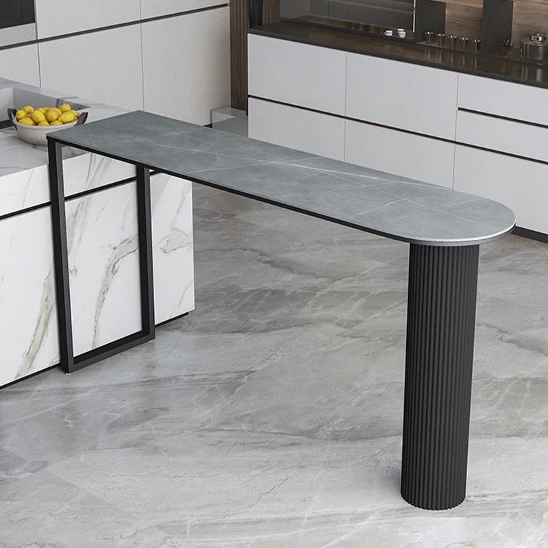 Eiland eigentijdse balk tabel 42-inch hoogte steen top bistro tafel