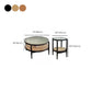 Tropical Round Cocktail Table Glass Top Coffee Cocktail Table with Shelf Clearhalo 'Coffee & Accent Tables' 'Coffee Tables' 'coffee_tables' 'furn' 'furn_coffee_tables' 'Furniture' 'Living Room Furniture' 1200x1200_327ee1d6-b073-49e4-86f5-cf9aefc31984