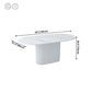 Oval Shape White Tone Table Simplicity Pedestal Table for Dining Room Clearhalo ' dining_table' 'Dining Tables & Seating' 'Dining Tables' 'furn' 'furn_dining_table' 'Furniture' 'furniture_dining_table' 'Kitchen & Dining Furniture' 'kitchen&dining_furn' 'kitchen' 'kitchen_dining_table' 1200x1200_327ee6f9-1ec8-4765-a3d5-f1fe46650e32
