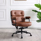 Modern Ergonomic Chair Height-adjustable Leather Fixed Arms Managers Chair Clearhalo 'Furniture' 'furniture_office_chair' 'Office Chairs' 'Office Furniture' 'office_chair' 1200x1200_327fadd3-0c16-4669-b14e-dd85f89a56f7