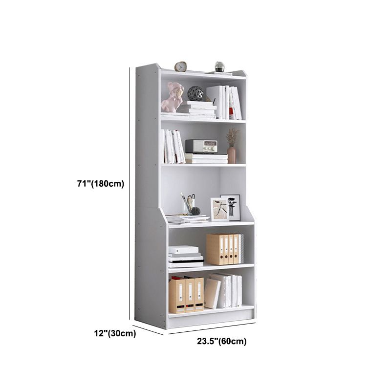 Contemporary Style Standard Bookshelf 11.8-Inch Wide Engineered Wood Bookcase for Home