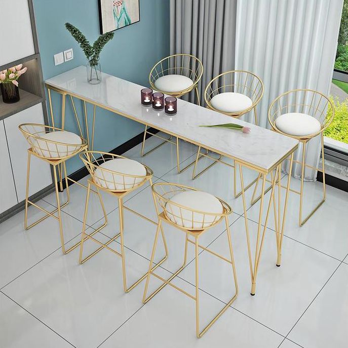 Stone Top Bar Table Traditional Luxury Rectangle Bar Table with 4 Legs Clearhalo 'Bar Furniture' 'Bar Tables' 'bar_tables' 'furn' 'furn_bar_tables' 'Furniture' 'furniture_bar_tables' 'Kitchen & Dining Furniture' 1200x1200_3280c05c-fdbd-40a2-af31-68bd58241830